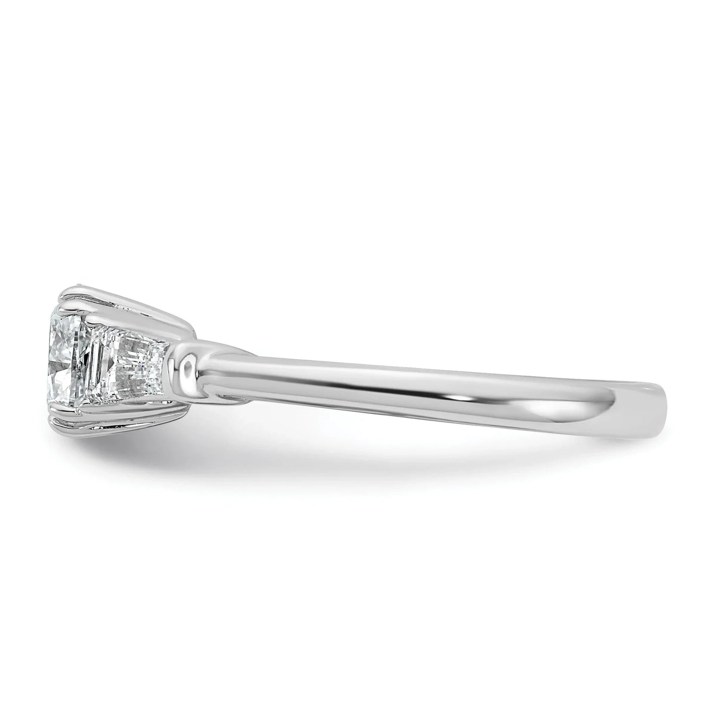 Lab Grown Diamond Princess & Half-Moon 3-Stone Bridal Ring