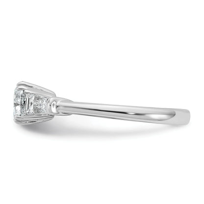 Lab Grown Diamond Princess & Half-Moon 3-Stone Bridal Ring