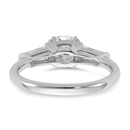Lab Grown Diamond Princess & Half-Moon 3-Stone Bridal Ring