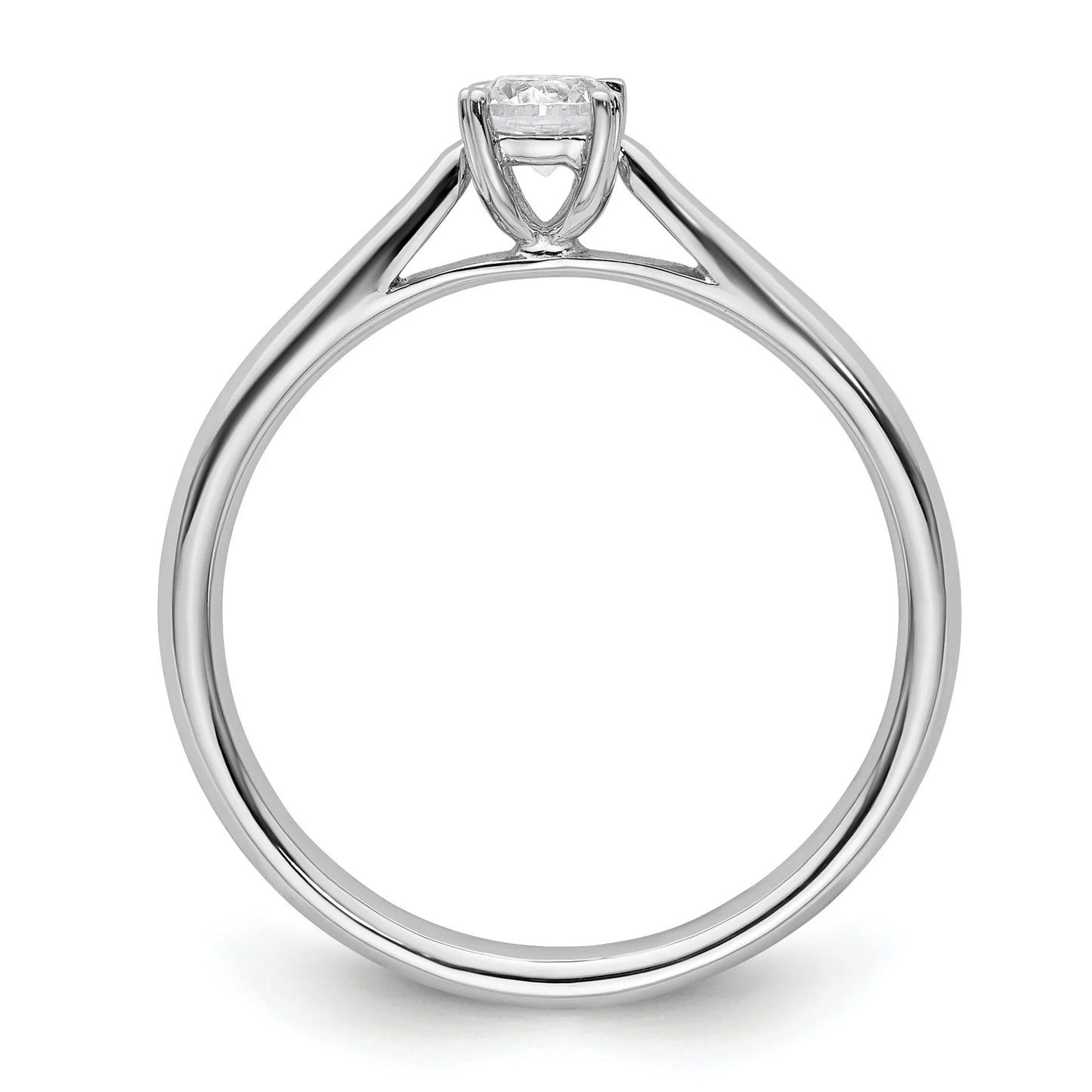 14K Gold Lab Grown Round Diamond Solitaire Ring