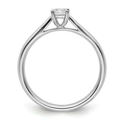 14K Gold Lab Grown Round Diamond Solitaire Ring