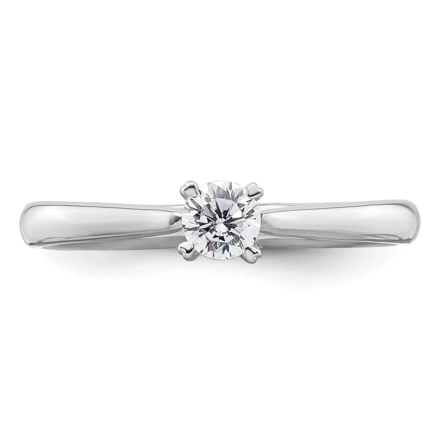 14K Gold Lab Grown Round Diamond Solitaire Ring