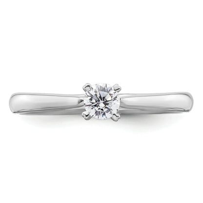 14K Gold Lab Grown Round Diamond Solitaire Ring