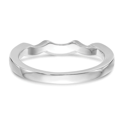 0.12 Ct Round White Lab Grown Diamond Pavé 14K White Gold Wedding Band Enhancer