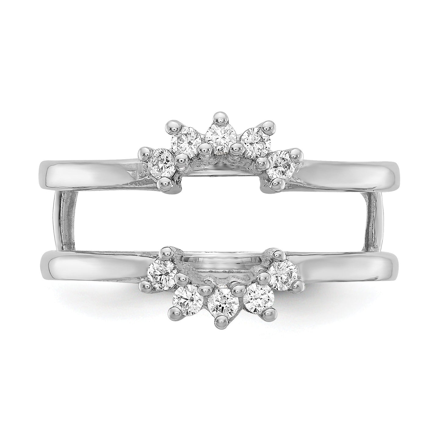 14k White Gold Lab Grown Diamond Ring Guards 0.2 Ct