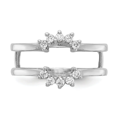14k White Gold Lab Grown Diamond Ring Guards 0.2 Ct