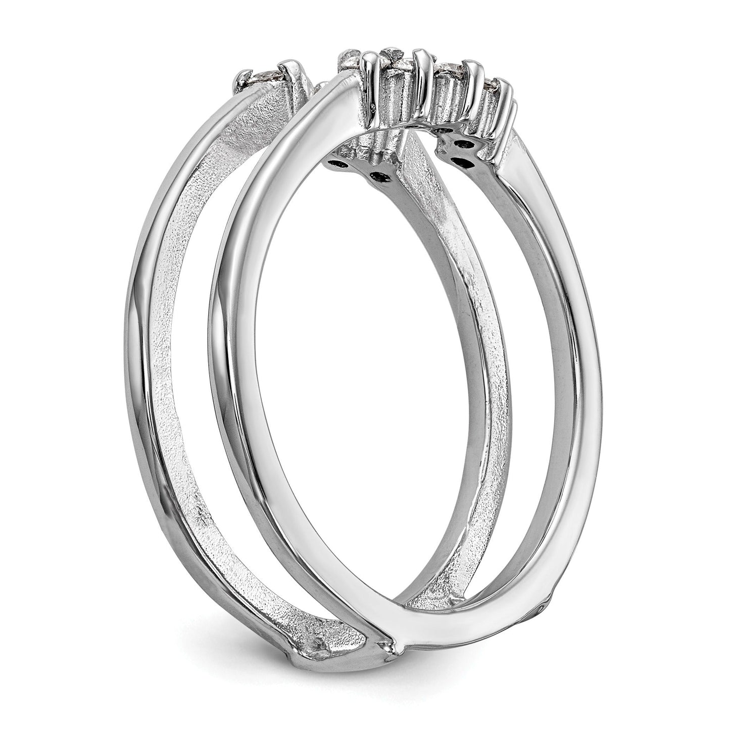 14k White Gold Lab Grown Diamond Ring Guards 0.2 Ct