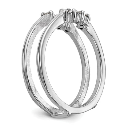 14k White Gold Lab Grown Diamond Ring Guards 0.2 Ct