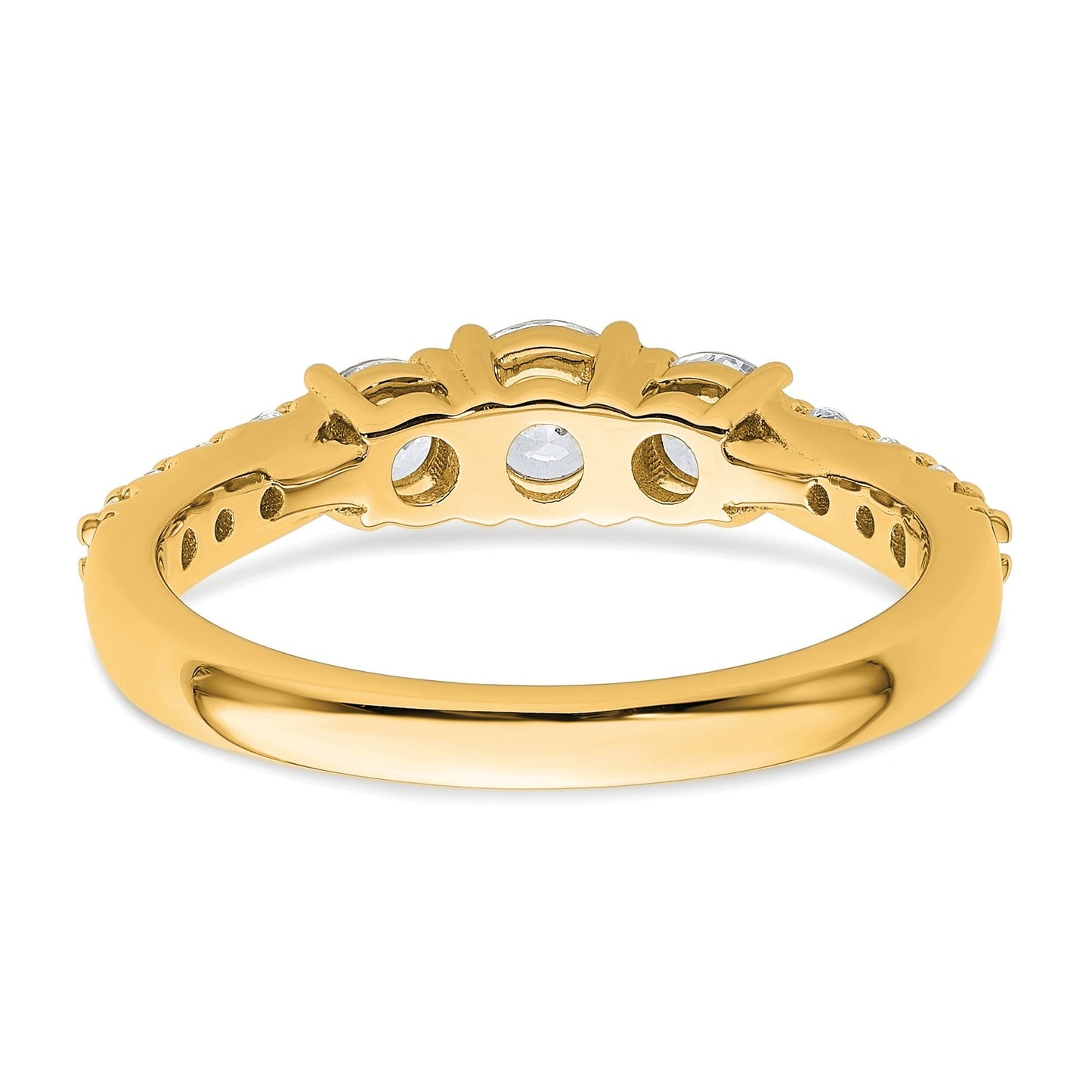 14k Gold Lab Grown Diamond 3-Stone Engagement Ring