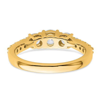 14k Gold Lab Grown Diamond 3-Stone Engagement Ring