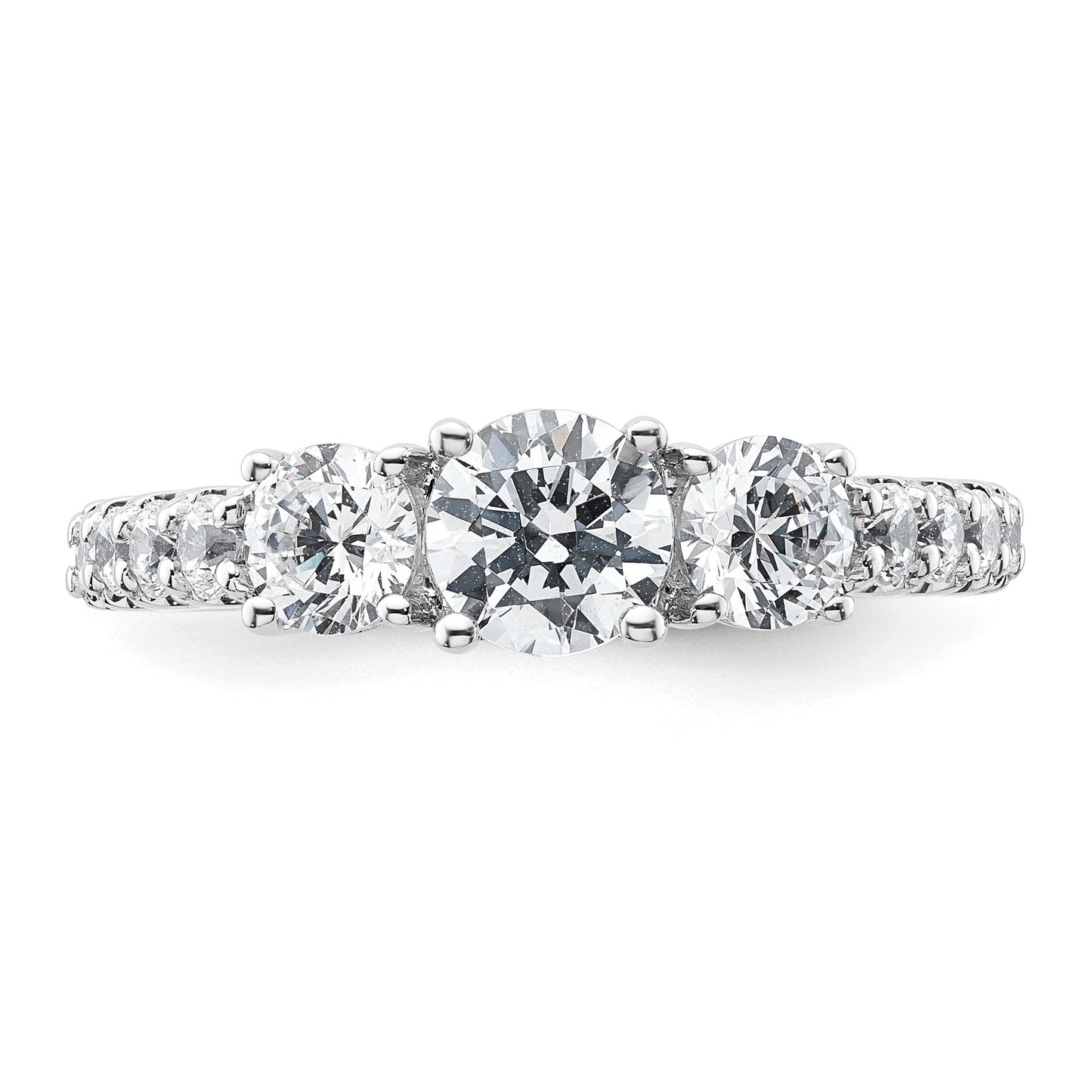 14k Gold Lab Grown Diamond 3-Stone Engagement Ring