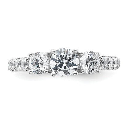14k Gold Lab Grown Diamond 3-Stone Engagement Ring
