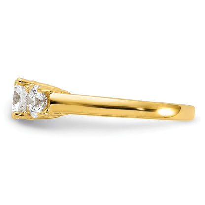 14K Gold Lab Grown Diamond 3-Stone Engagement Ring