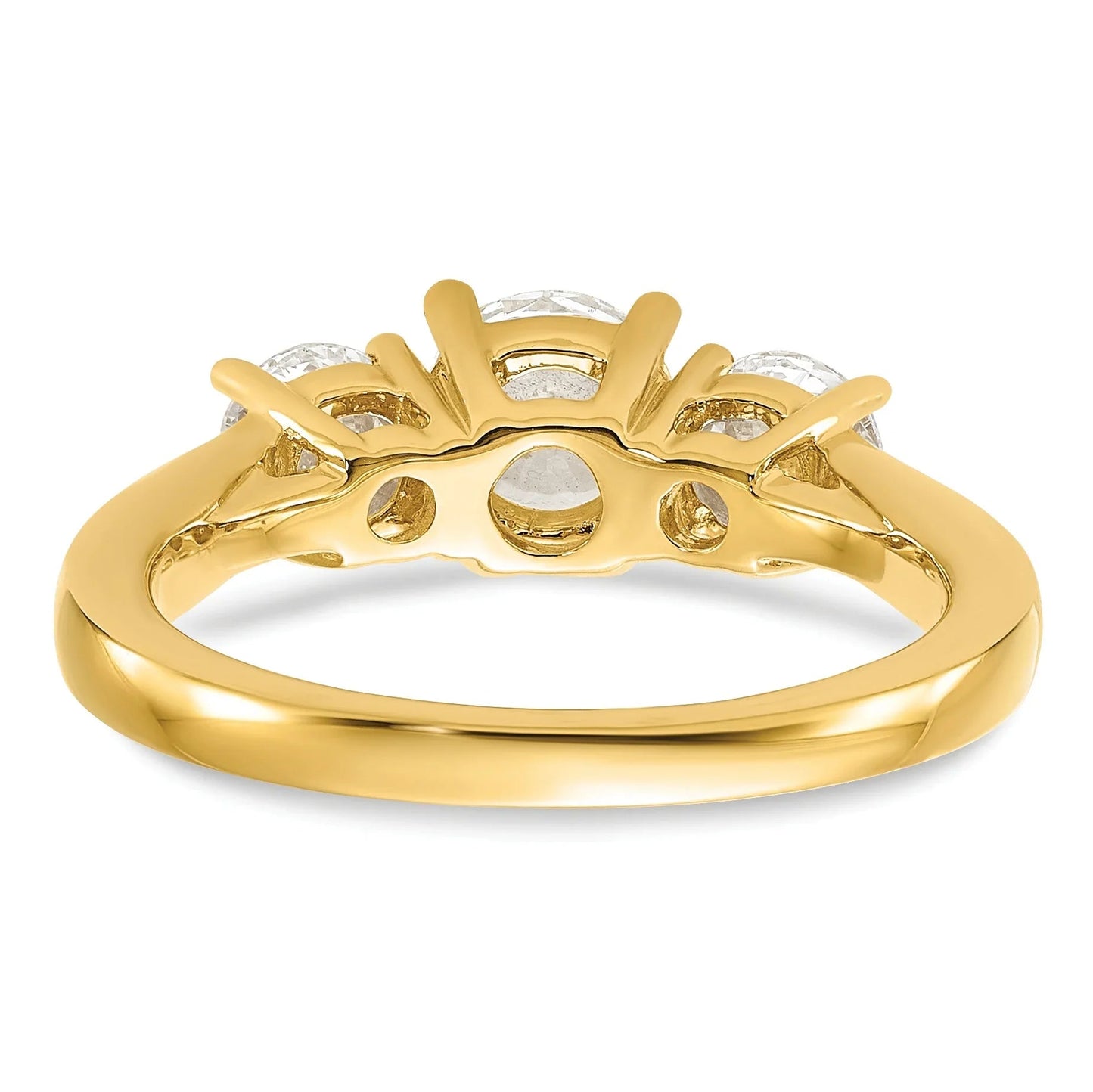 14K Gold Lab Grown Diamond 3-Stone Engagement Ring