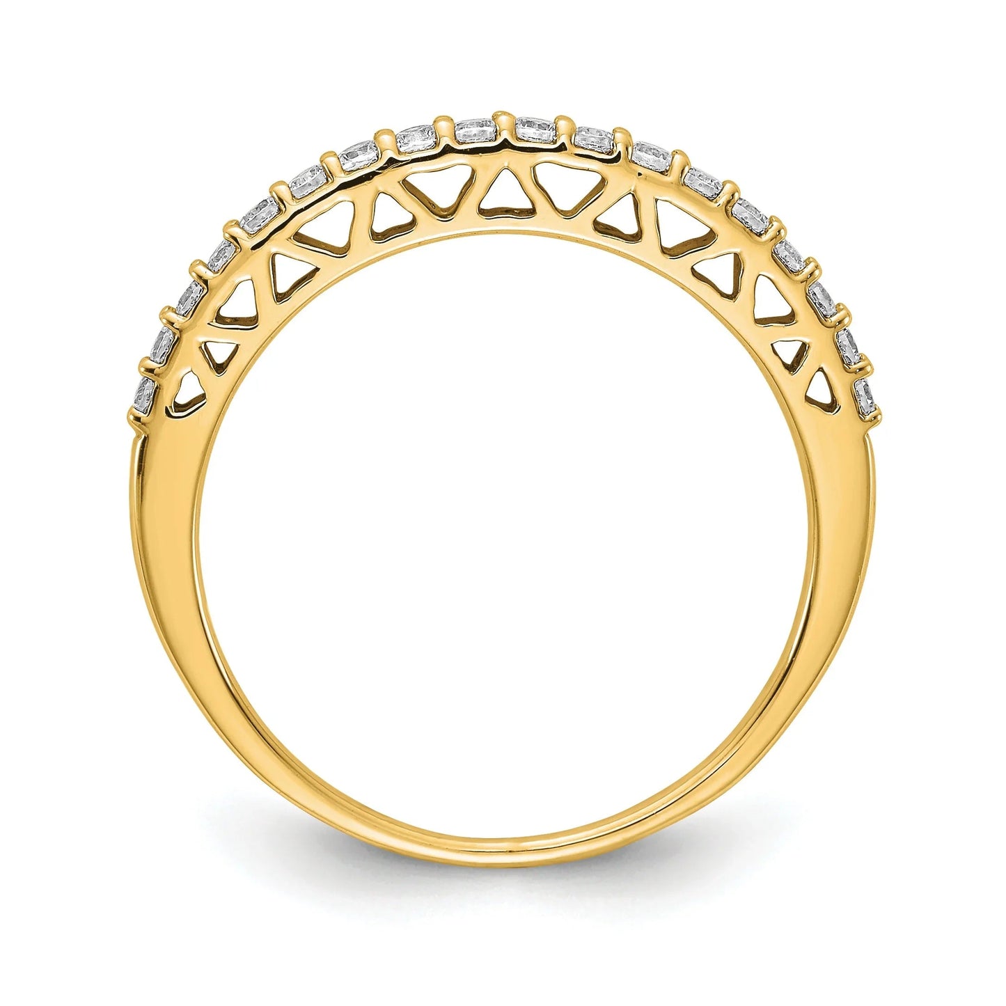 14k Gold Lab Grown Diamond Wedding Band 0.25 Ct