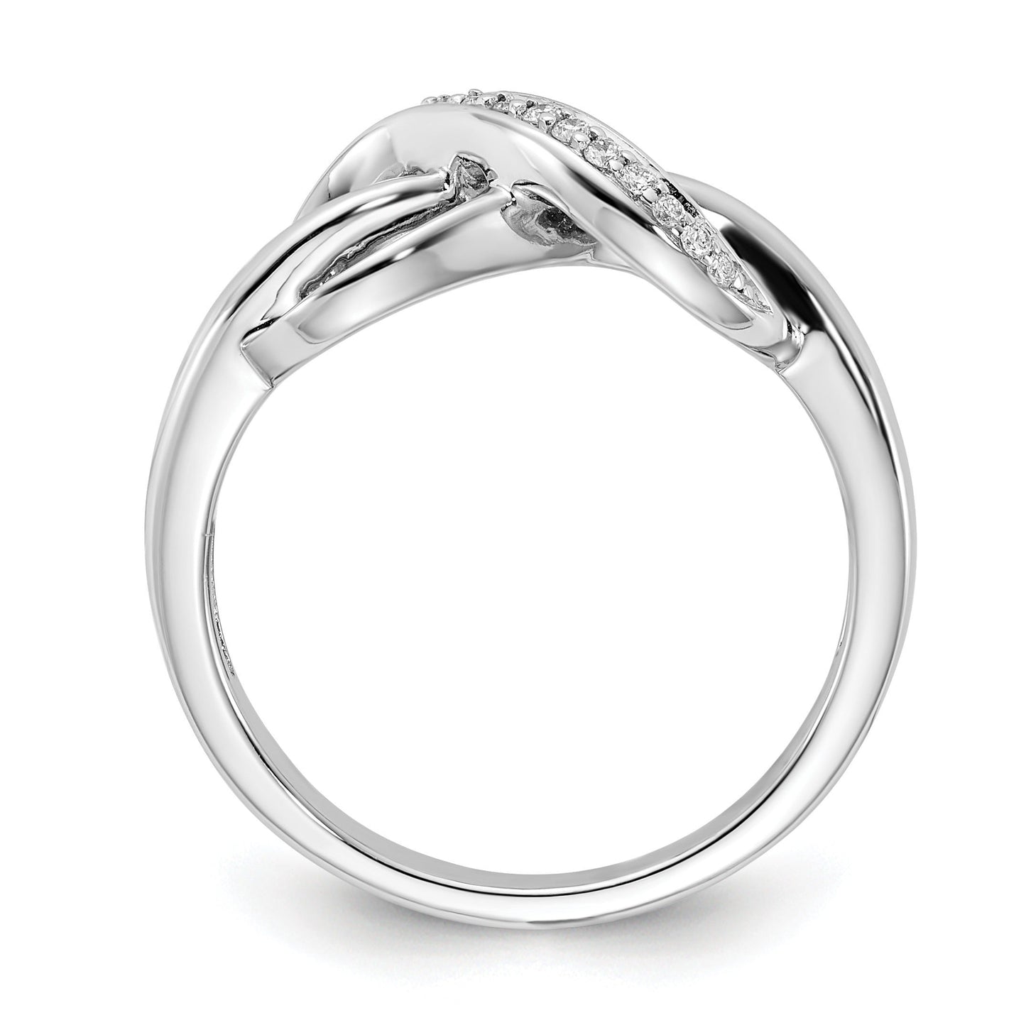 14k Gold Diamond Infinity Love Ring