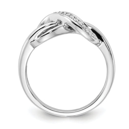 14k Gold Diamond Infinity Love Ring