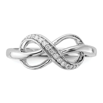 14k Gold Diamond Infinity Love Ring
