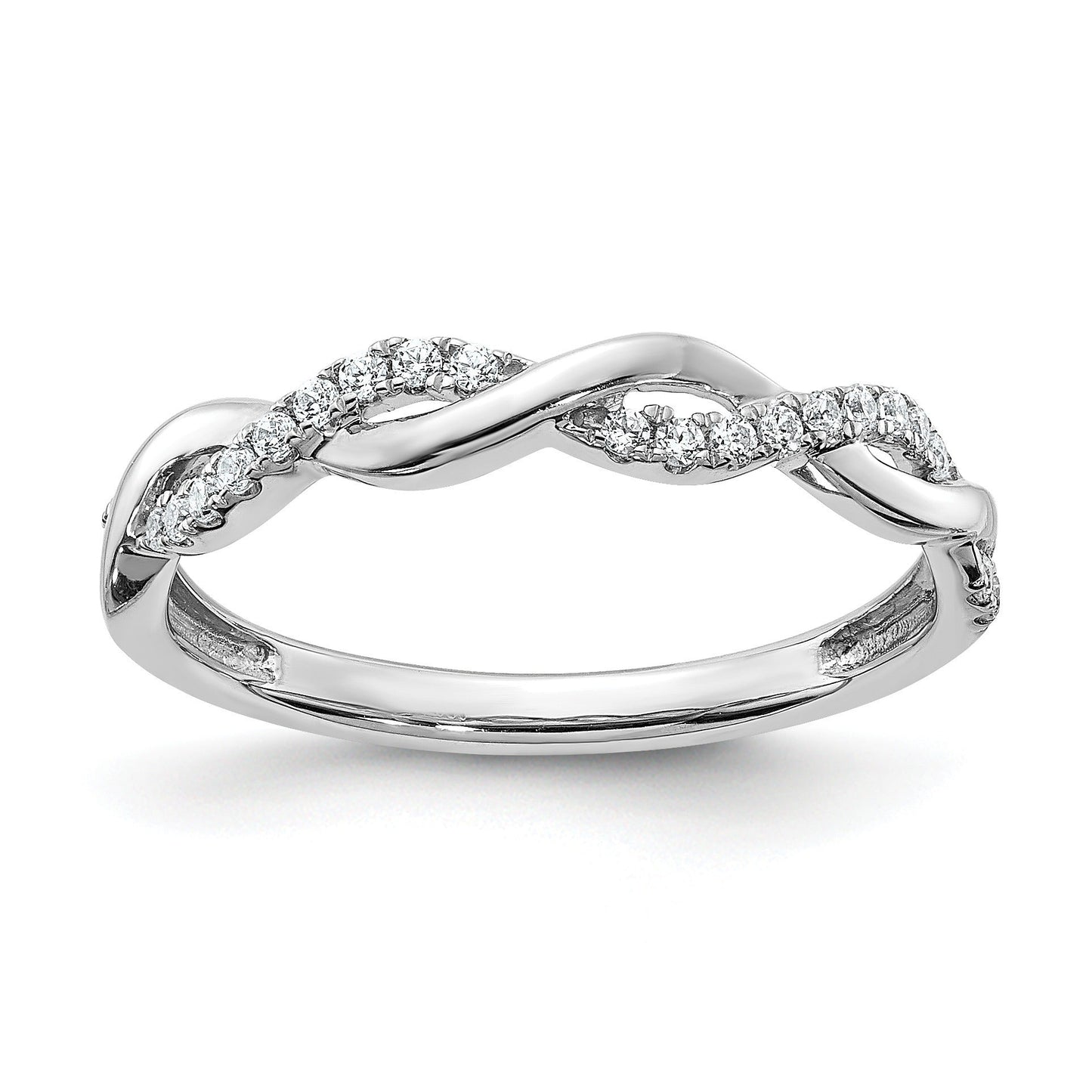 Lab Grown Diamond Twist Wedding Band 1/8 ct
