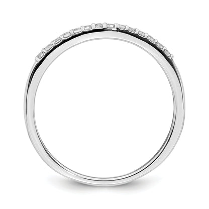 10k White Gold 1/10 carat Lab Grown Diamond Wedding Band