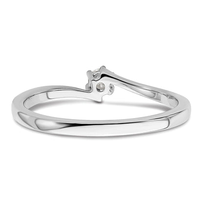 14k White Gold Lab Grown Diamond Petite Solitaire Engagement Ring 1/8 carat