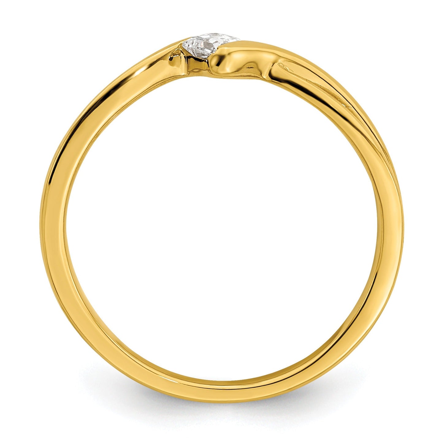 14k Lab Grown Diamond Solitaire Engagement Ring 1/6 carat