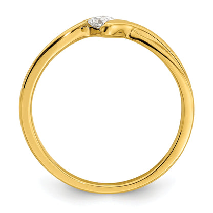 14k Lab Grown Diamond Solitaire Engagement Ring 1/6 carat