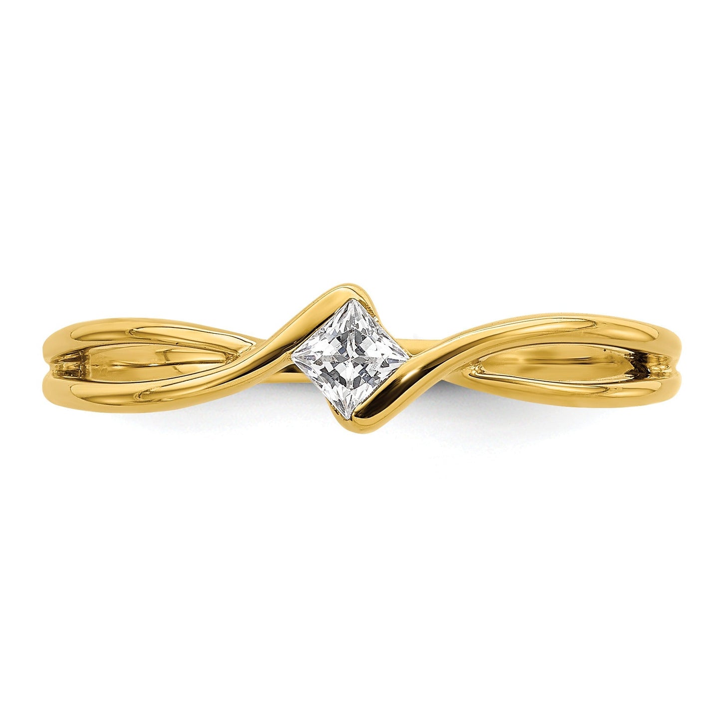 14k Lab Grown Diamond Solitaire Engagement Ring 1/6 carat