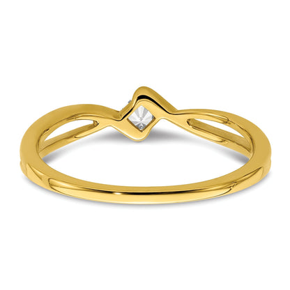 14k Lab Grown Diamond Solitaire Engagement Ring 1/6 carat