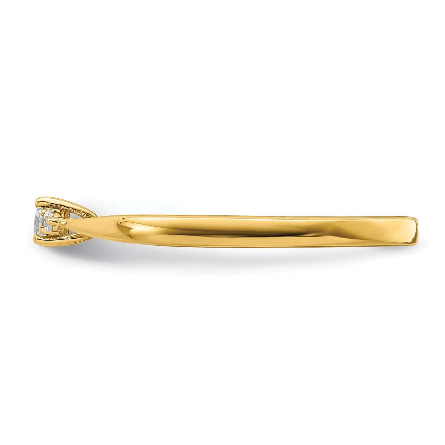 14k Gold Lab Grown Diamond Petite Engagement Ring 1/8 carat