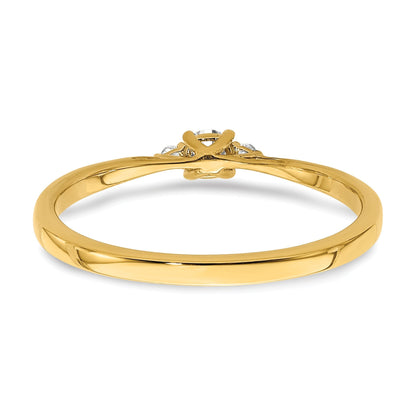14k Gold Lab Grown Diamond Petite Engagement Ring 1/8 carat