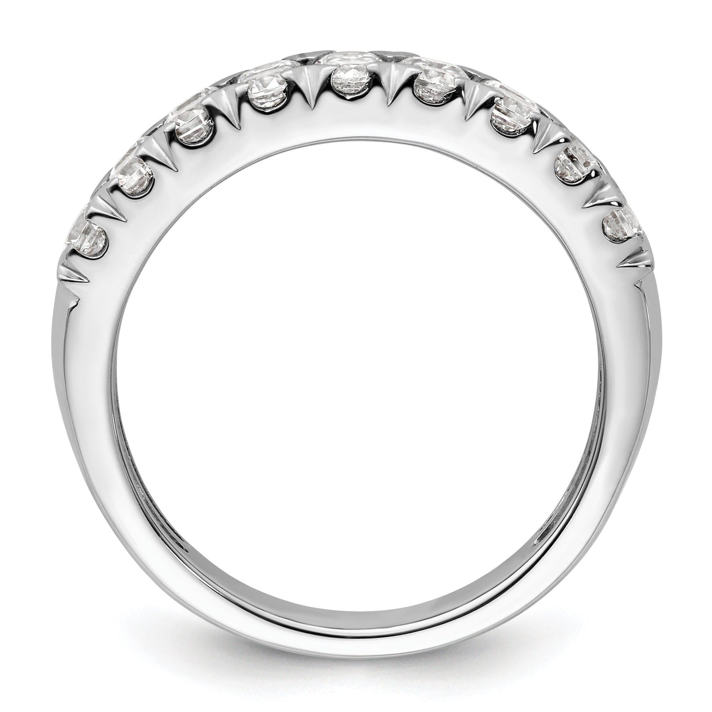 14K White Gold Lab Grown Round Diamond Wedding Ring 1.5 Ct