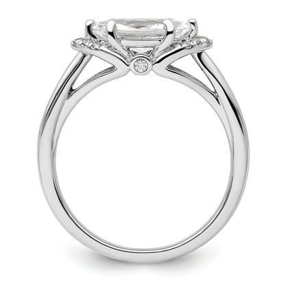 Lab Grown Diamond East-West Marquise Semi Mount Engagement Ring 1 Ct