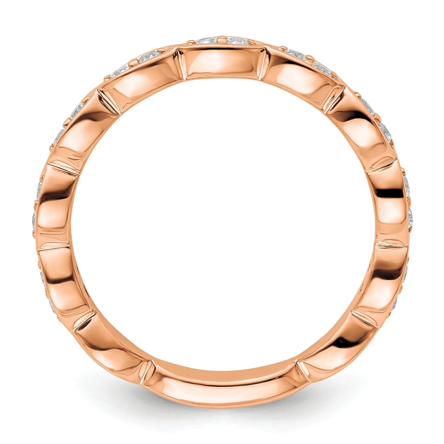 14K Gold Lab Grown Diamond Fashion Wedding Band 0.25 Ct