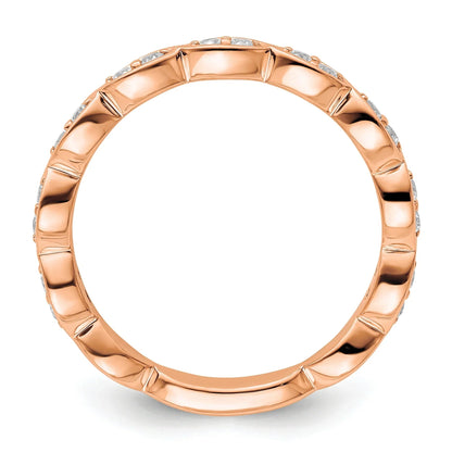 14K Gold Lab Grown Diamond Fashion Wedding Band 0.25 Ct