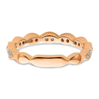 14K Gold Lab Grown Diamond Fashion Wedding Band 0.25 Ct