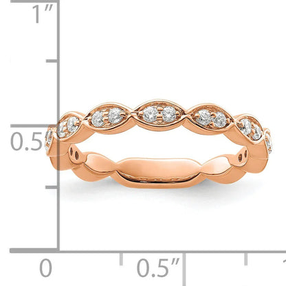 14K Gold Lab Grown Diamond Fashion Wedding Band 0.25 Ct