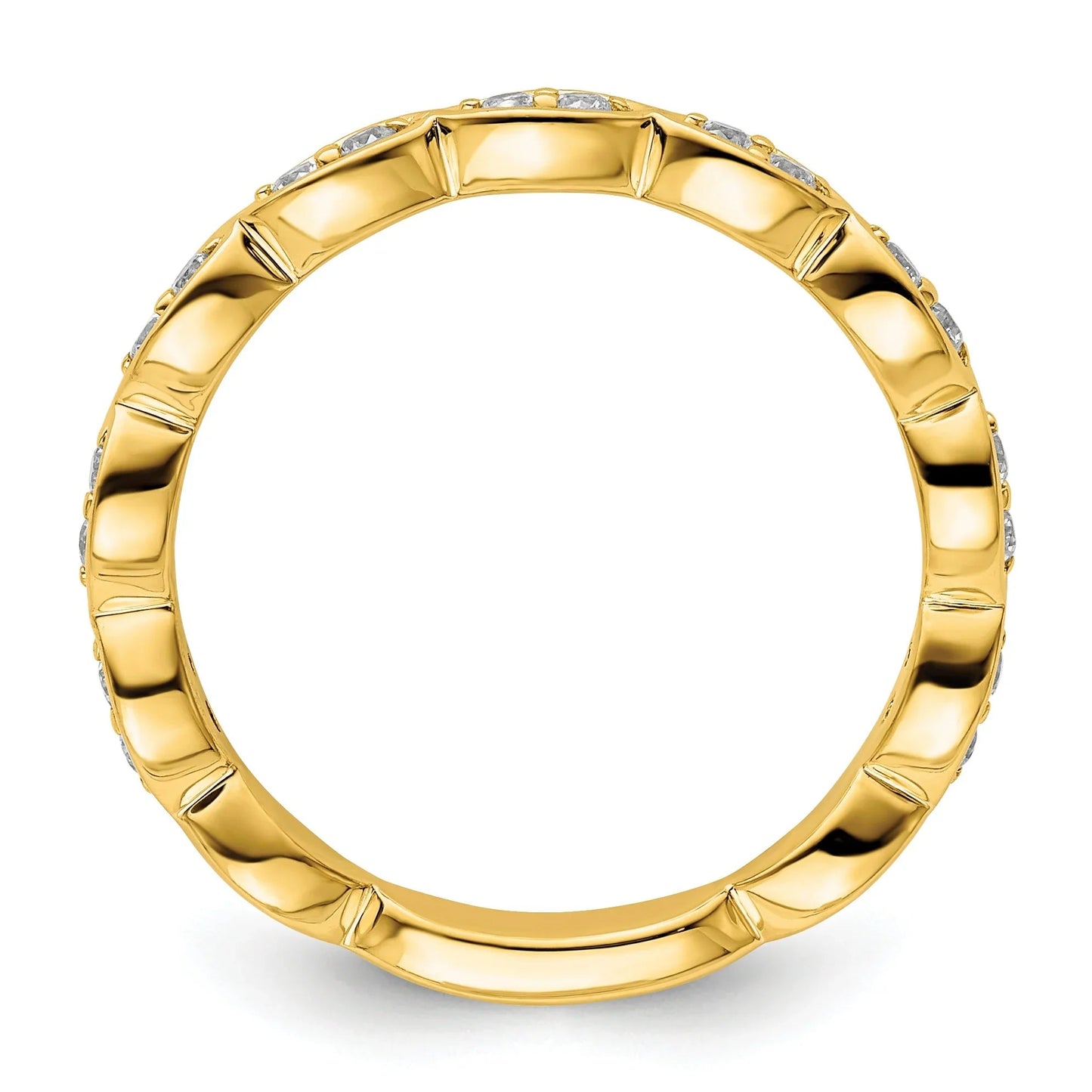 14K Gold Lab Grown Diamond Fashion Wedding Band 0.25 Ct