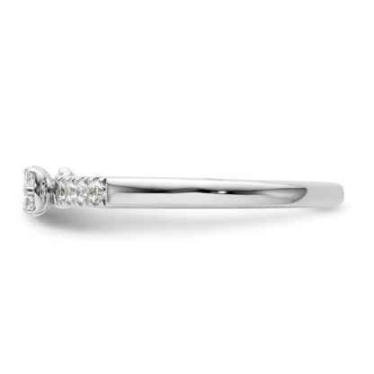 0.25 Ct Round Lab Grown Diamond Prong 14K White Gold Two Promises Enhancer Band