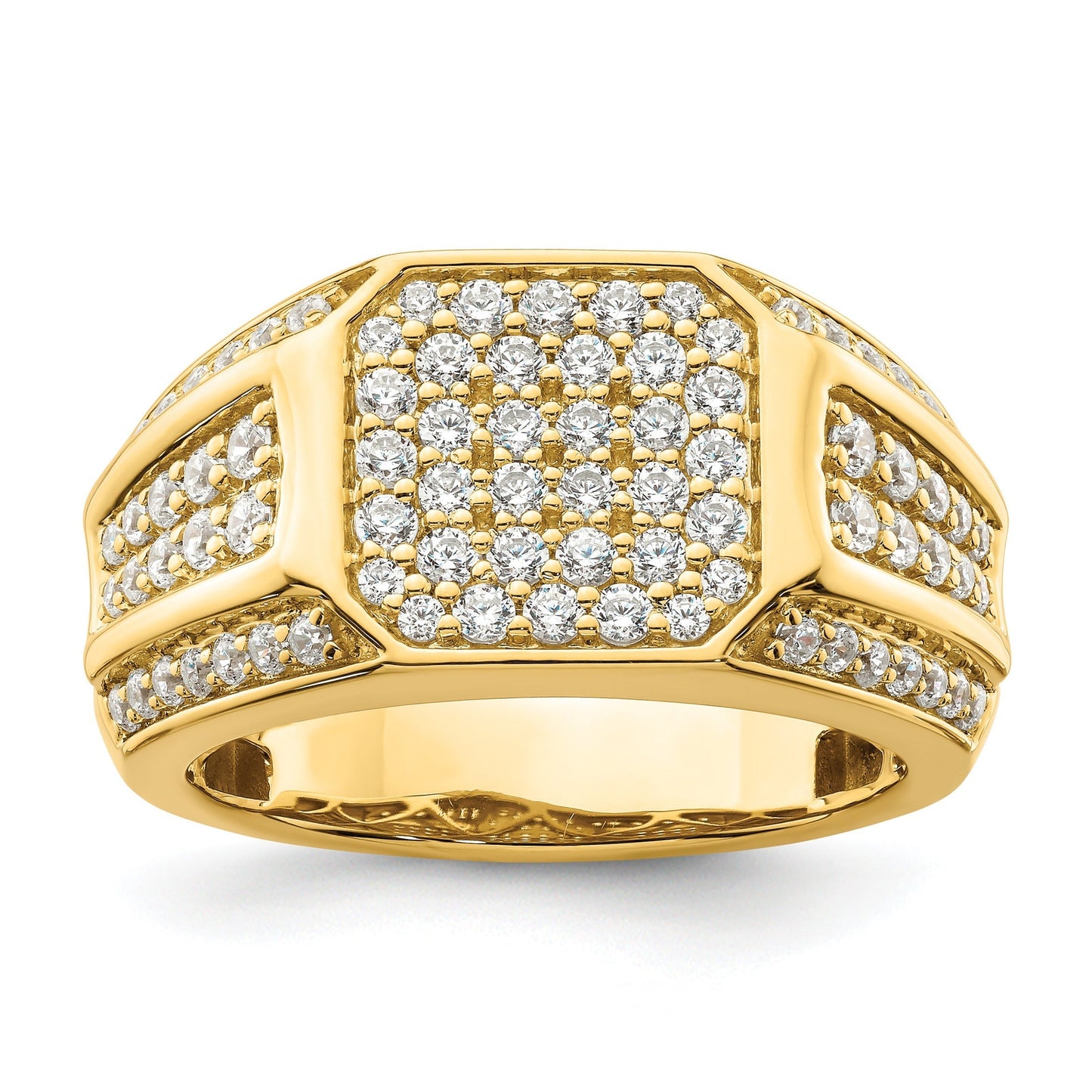 14k Yellow Gold  1/3 ct Lab Grown Diamond Men's Engagement Ring