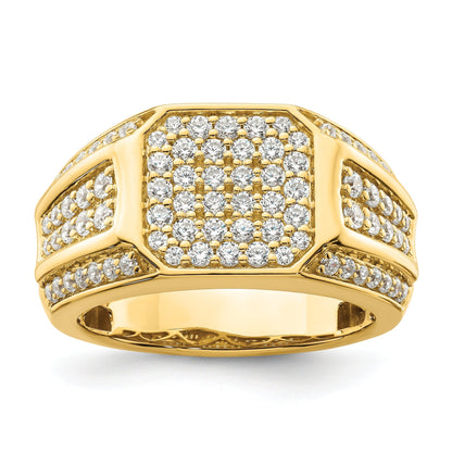 14k Yellow Gold  1/3 ct Lab Grown Diamond Men's Engagement Ring