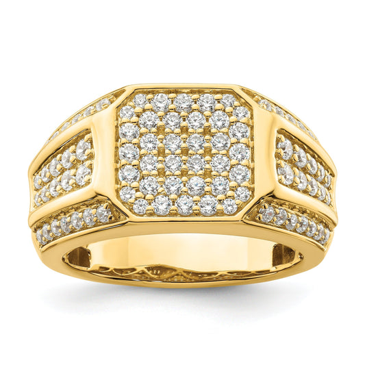 14k Yellow Gold  1/3 ct Lab Grown Diamond Men's Engagement Ring