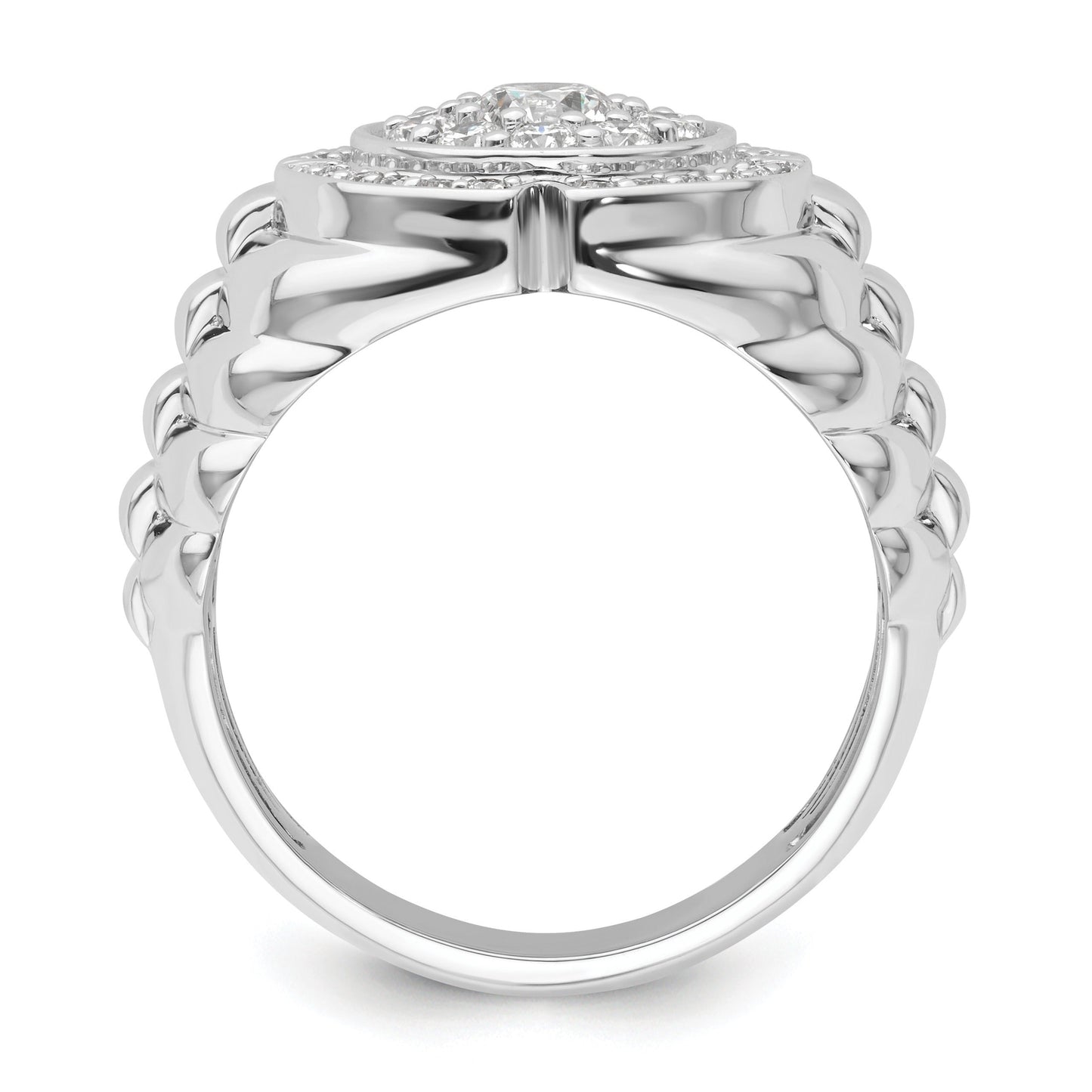 1 1/5 ct Lab Grown Diamond Men's Cluster Ring 10k Gold