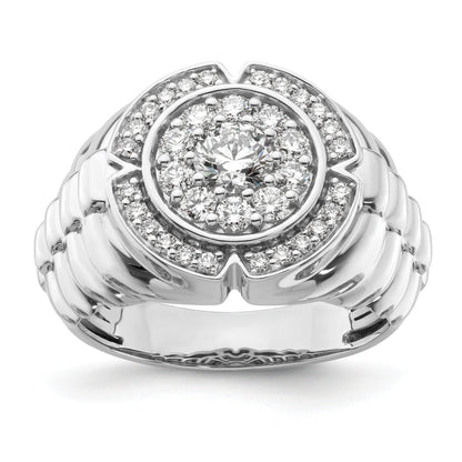 1 1/5 ct Lab Grown Diamond Men's Cluster Ring 10k Gold