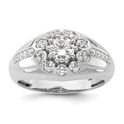 14k White Gold 1 1/2 ct Lab Grown Diamond Men's Ring