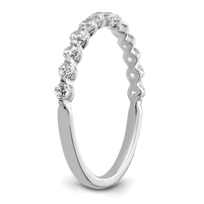 14K Gold Lab Grown Diamond Half Eternity Band Ring