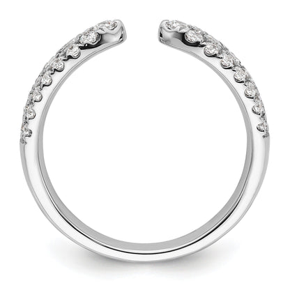 IGI Certified 0.75 Ct Round White Lab Grown Diamond Pavé 14K White Gold Wedding Band Enhancer