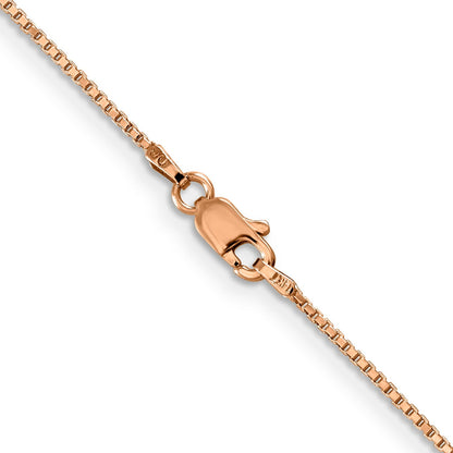 1 mm Solid Gold Box Chain 18 inch