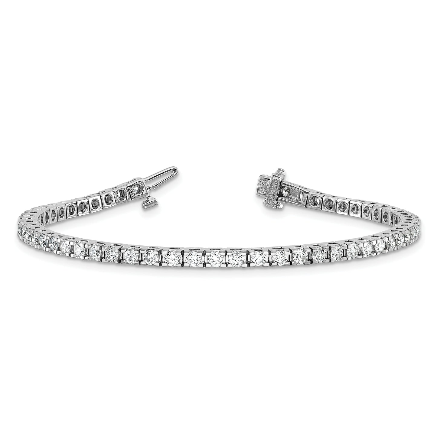 14K White Gold Lab Grown Diamond Tennis Bracelet