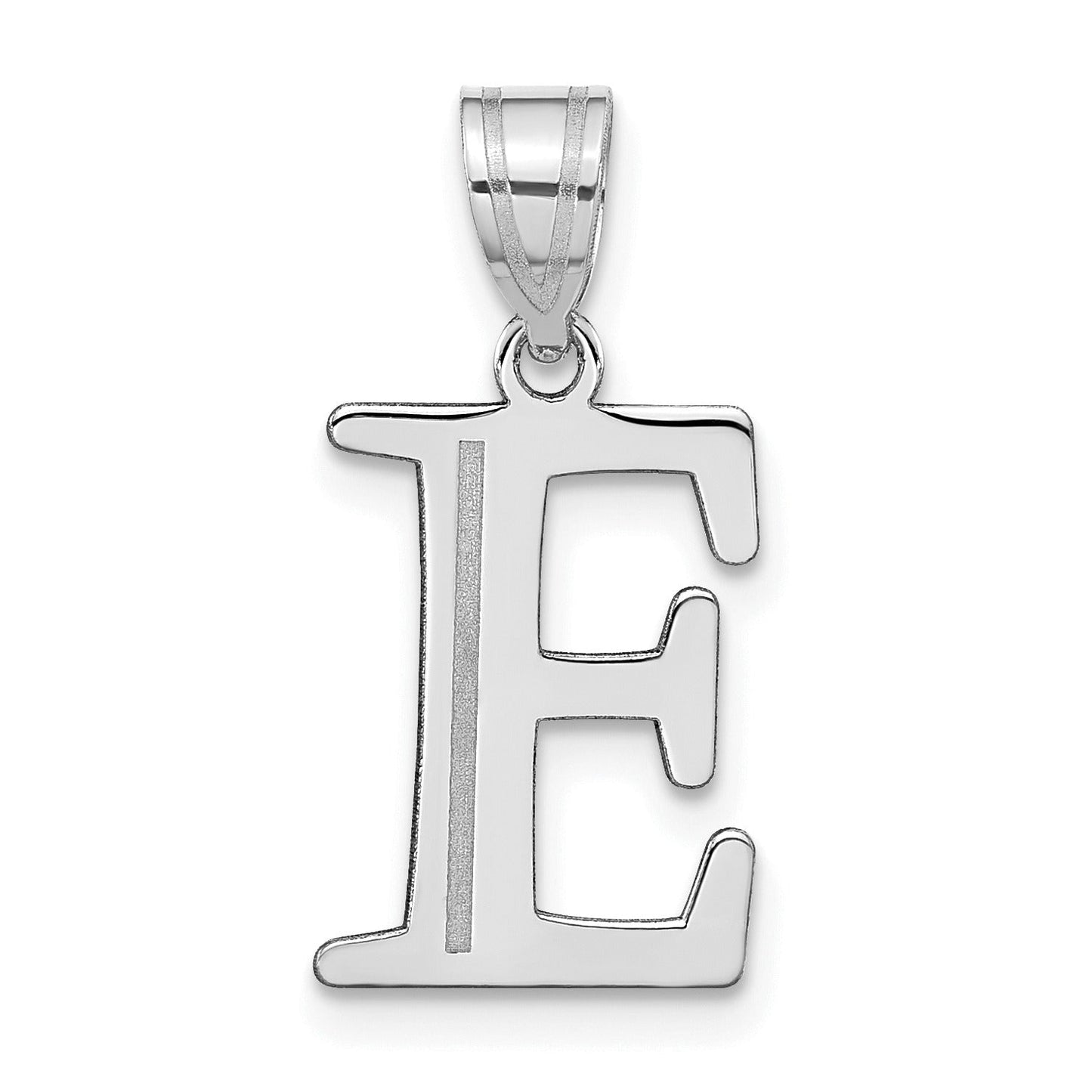 14K Gold Etched Initial Pendants